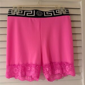 Versace Hot Pink Shorts with Black Trim